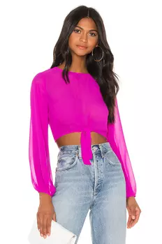 Рубашка superdown Jemma Tie Front, фуксия