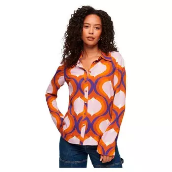 Рубашка Superdry 70S Print, оранжевый