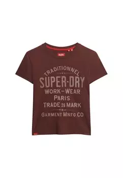 Рубашка Superdry Archive, карминно-красный