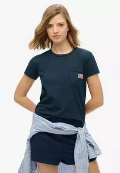 Рубашка Superdry Athletic Essentials, морской синий