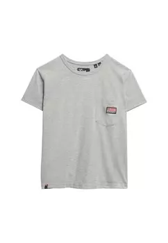 Рубашка Superdry Athletic Essentials, пятнистый серый