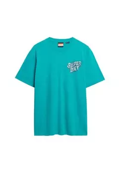 Рубашка Superdry, бирюзовый