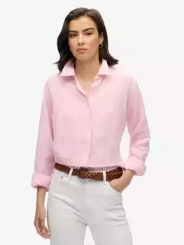 Рубашка Superdry Casual Linen Boyfriend, цвет lilac/blush/pink