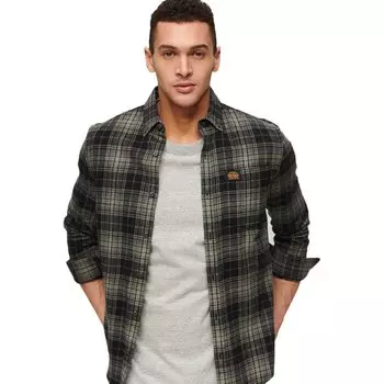 Рубашка Superdry Cotton Lumberjack, зеленый