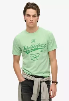 Рубашка Superdry, цвет Apple/Light green