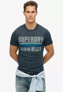 Рубашка Superdry, цвет marine blue/Navy/Azure/Dusty blue