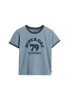 Рубашка Superdry, цвет Navy/mottled blue