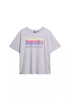 Рубашка Superdry, цвет Purple/Lavender