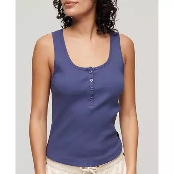 Рубашка Superdry Essential Button Down Sleeveless, фиолетовый