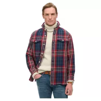 Рубашка Superdry Merchant Heavy Checked, красный