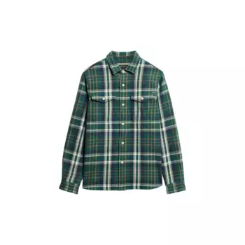 Рубашка Superdry Merchant Heavy Checked, зеленый