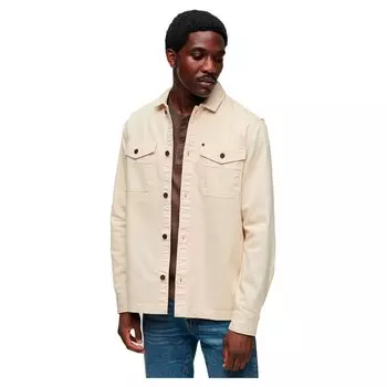 Рубашка Superdry Merchant Herringbone, бежевый