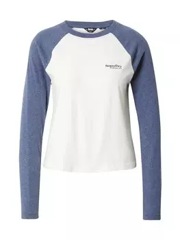 Рубашка Superdry, пыльно-синий/белый