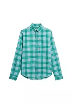 Рубашка Superdry Regular fit Button Up, зеленый