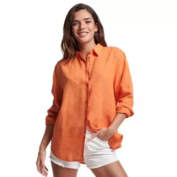 Рубашка Superdry Studios Casual Linen, оранжевый