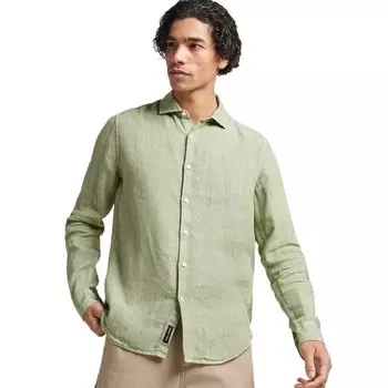 Рубашка Superdry Studios Casual Linen, зеленый