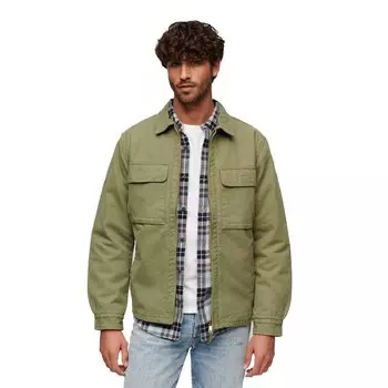 Рубашка Superdry Surplus Zip Through, зеленый