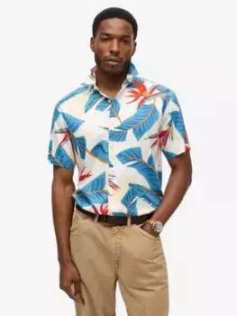 Рубашка Superdry Tropical Print Hawaiian, цвет optic/paradise
