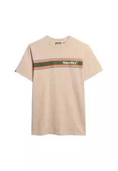 Рубашка Superdry Venue, пятнистый бежевый