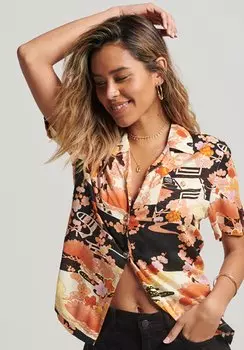 Рубашка Superdry VINTAGE BEACH RESORT, цвет goshodoki gold