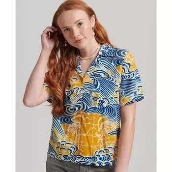 Рубашка Superdry Vintage Beach Resort, синий