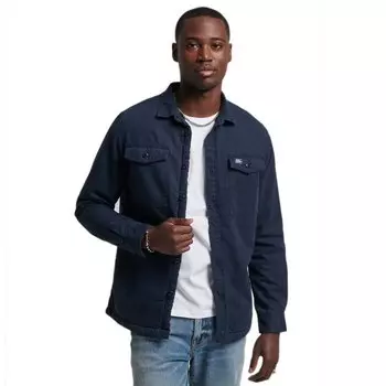 Рубашка Superdry Vintage Borg Lined Miller, синий