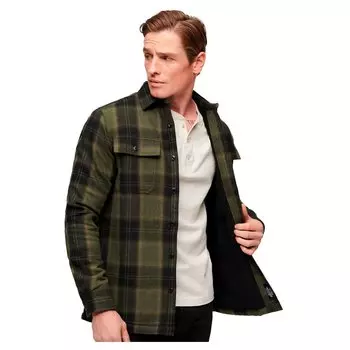 Рубашка Superdry Wool Miller, зеленый