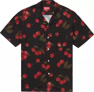 Рубашка Supreme Cherry Rayon Short-Sleeve Shirt 'Black', черный