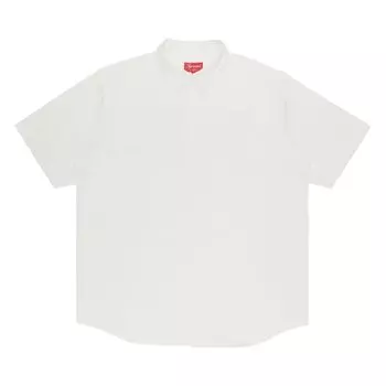 Рубашка Supreme Croc Patch Short-Sleeve Work Shirt 'White', белый