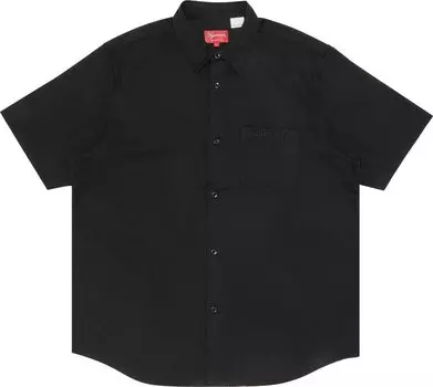 Рубашка Supreme Croc Patch Short-Sleeve Work Shirt 'Black', черный