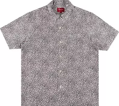 Рубашка Supreme Leopard Silk Short-Sleeve Shirt 'Pink', розовый