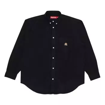 Рубашка Supreme Loose Fit Flannel Oxford Shirt, черный