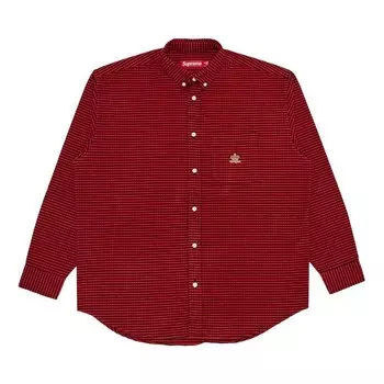 Рубашка Supreme Loose Fit Flannel Oxford Shirt, цвет Red Plaid
