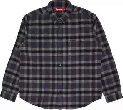 Рубашка Supreme Plaid Flannel 'Black', черный