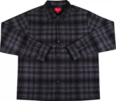 Рубашка Supreme Plaid Flannel Shirt 'Black', черный