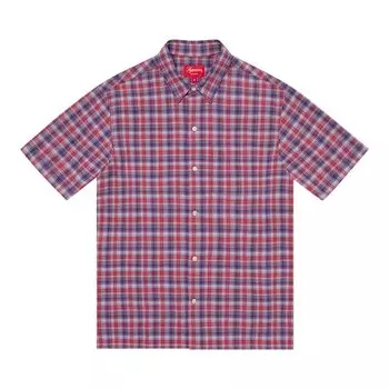 Рубашка Supreme Plaid Short-Sleeve Shirt, красный