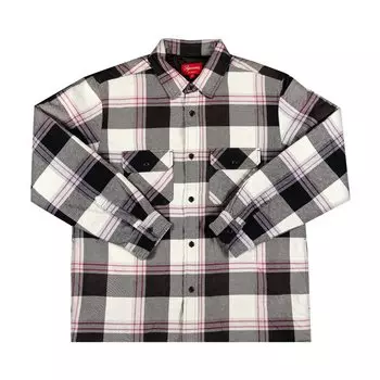 Рубашка Supreme Quilted Flannel Shirt 'White', белый