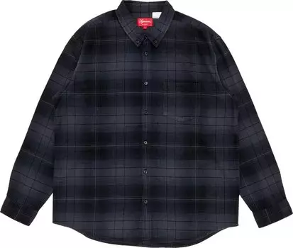 Рубашка Supreme Shadow Plaid Flannel Shirt 'Black', черный