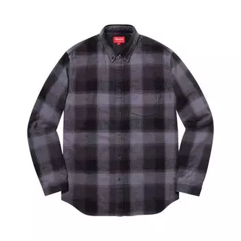 Рубашка Supreme Shadow Plaid Flannel Shirt 'Black', черный