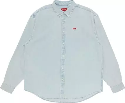 Рубашка Supreme Small Box Shirt 'Denim', синий