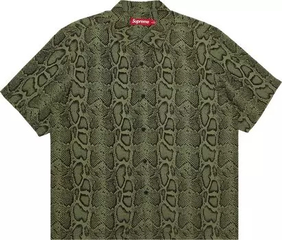 Рубашка Supreme Snake Short-Sleeve 'Olive', зеленый