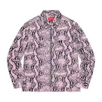 Рубашка Supreme Snakeskin Corduroy Zip Up Shirt 'Pink', розовый