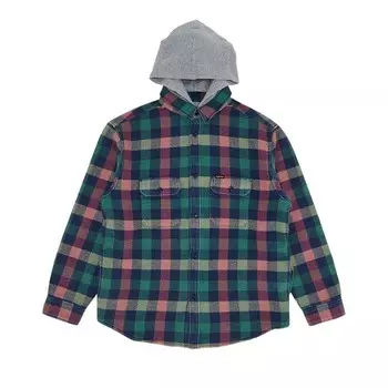 Рубашка Supreme Waffle Plaid Hooded Shirt Multicolor, разноцветный