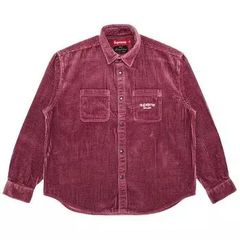 Рубашка Supreme Wide Wale Corduroy Snap Shirt Dusty Pink, розовый