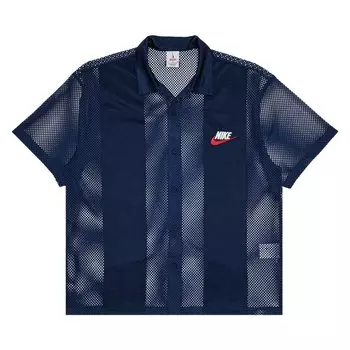 Рубашка Supreme x Nike Mesh Short-Sleeve Shirt, синий