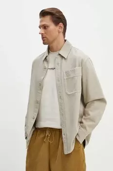 Рубашка Surchemise Basile Brodee Poitrine из хлопка A.P.C., бежевый