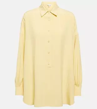Рубашка Sveva из шелкового поплина LORO PIANA, желтый