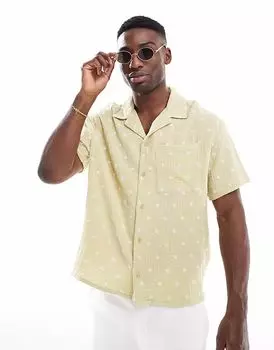 Рубашка свободного кроя Another Influence из двойной марли с вышивкой в цвете шалфея