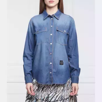 Рубашка свободного кроя Armani Exchange, синий