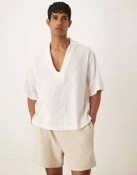 Рубашка свободного кроя ASOS DESIGN из легкой белой фактуры